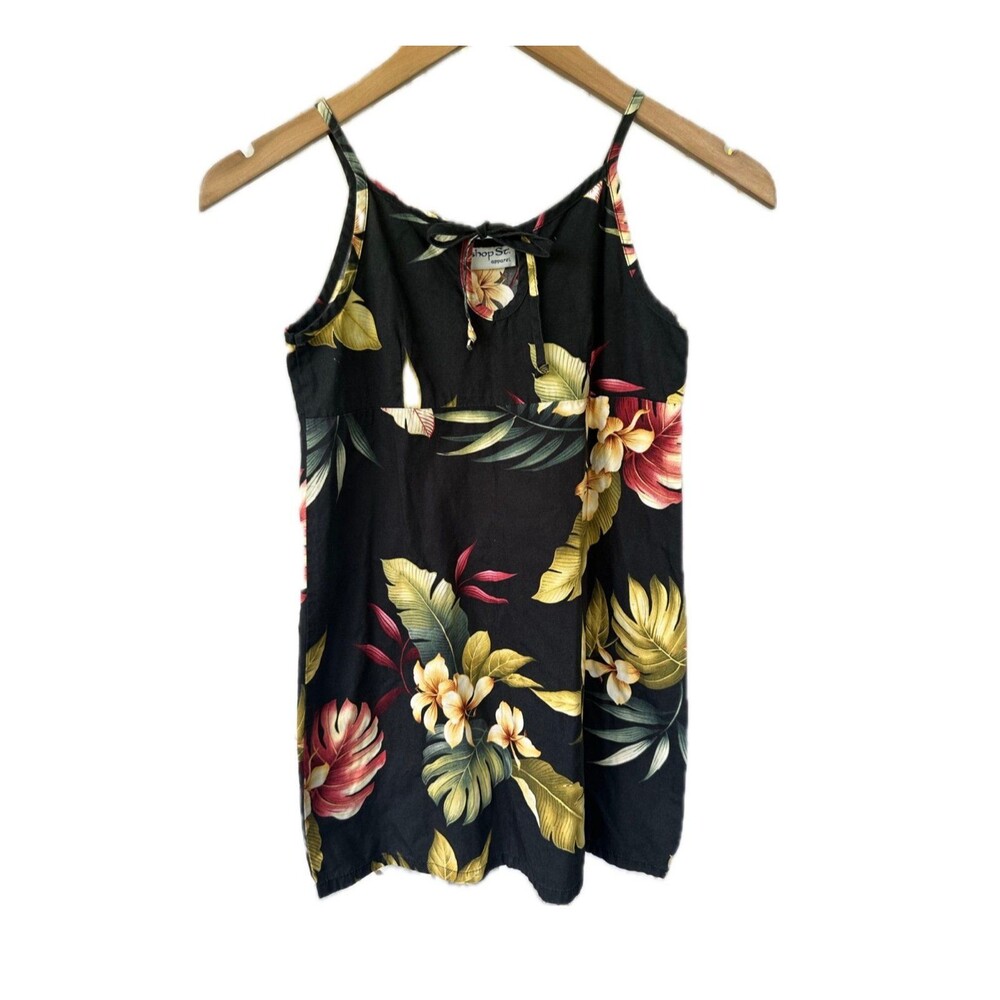 Bishop St. Apparel Girl's 100% Cotton Hawaiian Aloha Peekaboo Tie Sundress 8